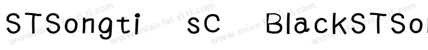 STSongti sC BlackSTSongti sC Black字体转换